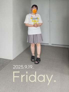 「アイテム（ピアス（両耳用））」を使った、ゆめかさん（レディース・153cm）の秋コーディネート