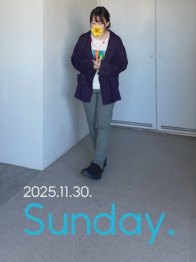 「アイテム（ヘアゴム）」を使った、ゆめかさん（レディース・153cm）の冬コーディネート