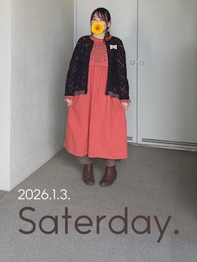 「Samansa Mos2（サマンサ モスモス）のアイテム」を使った、ゆめかさん（レディース・153cm）の冬コーディネート