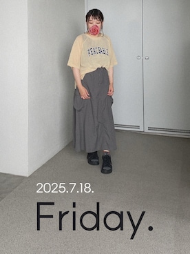 「アイテム（シュシュ）」を使った、ゆめかさん（レディース・153cm）の夏コーディネート
