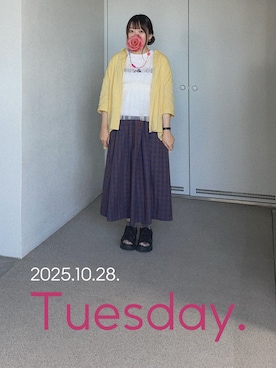 「Handmade（ハンドメイド）のアイテム」を使った、ゆめかさん（レディース・153cm）の秋コーディネート