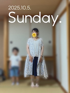 「アイテム（シャツワンピース）」を使った、ゆめかさん（レディース・153cm）の秋コーディネート
