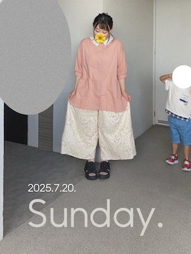 「アイテム（バレッタ/ヘアクリップ）」を使った、ゆめかさん（レディース・153cm）の夏コーディネート