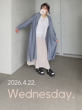 「rps（アールピーエス）のアイテム」を使った、ゆめかさん（レディース・153cm）の春コーディネート