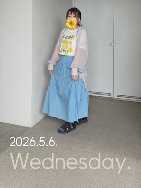 「rps（アールピーエス）のアイテム」を使った、ゆめかさん（レディース・153cm）の春コーディネート
