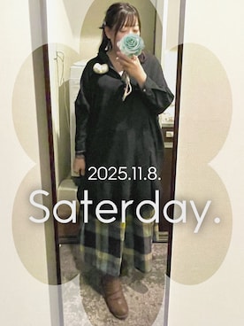 「アイテム（ブローチ/コサージュ）」を使った、ゆめかさん（レディース・153cm）の秋コーディネート