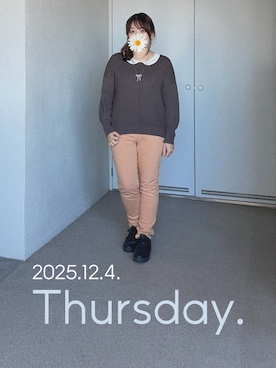 「アイテム（ヘアゴム）」を使った、ゆめかさん（レディース・153cm）の冬コーディネート