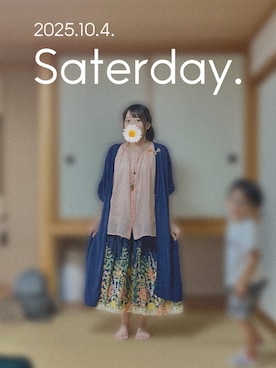 「アイテム（バレッタ/ヘアクリップ）」を使った、ゆめかさん（レディース・153cm）の秋コーディネート