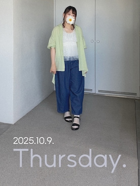 「アイテム（ヘアゴム）」を使った、ゆめかさん（レディース・153cm）の秋コーディネート