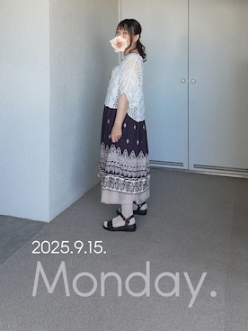 「アイテム（ピアス（両耳用））」を使った、ゆめかさん（レディース・153cm）の秋コーディネート