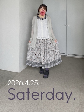 「rps（アールピーエス）のアイテム」を使った、ゆめかさん（レディース・153cm）の春コーディネート