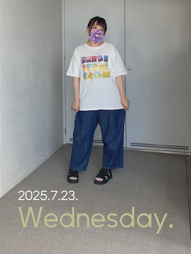 「アイテム（シュシュ）」を使った、ゆめかさん（レディース・153cm）の夏コーディネート
