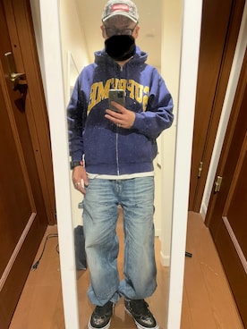 「Supreme （シュプリーム）のアイテム（キャップ、その他）」を使った、KZTFR@m.jpさん（メンズ・173cm）の春コーディネート
