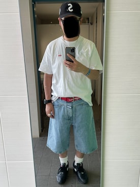 「Supreme （シュプリーム）のアイテム（キャップ）」を使った、KZTFR@m.jpさん（メンズ・173cm・40代）の夏コーディネート