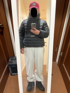 「アイテム（スウェットパンツ）」を使った、KZTFR@m.jpさん（メンズ・173cm・40代）の冬コーディネート