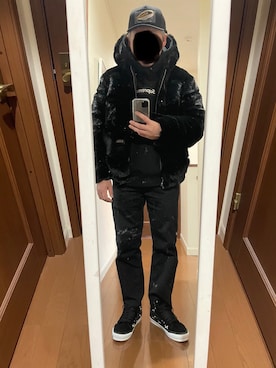 「BOXLOGO」｜KZTFR@m.jpさん（メンズ・173cm）の冬コーディネート