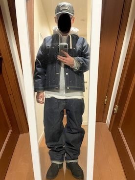 「Supreme × vanson leathersのアイテム（キャップ）」を使った、KZTFR@m.jpさん（メンズ・173cm・40代）の秋コーディネート