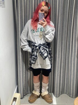 「アイテム（スウェット）」を使った、るったんさん（レディース・150cm・20代）の秋コーディネート
