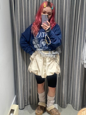 「アイテム（スウェット）」を使った、るったんさん（レディース・150cm・20代）の秋コーディネート