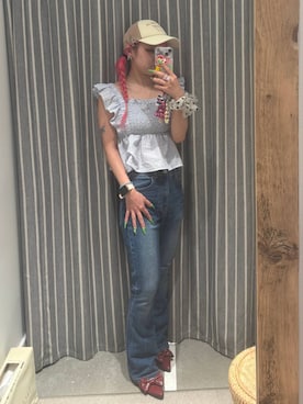 「アイテム（パンプス）」を使った、るったんさん（レディース・150cm）の夏コーディネート