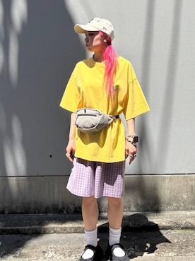 「NEW ERA（ニューエラ）の【NEW ERA/ニューエラ】9TWENTY/ウォッシュドキャップ（キャップ、その他）」を使った、るったんさん（レディース・150cm）の春コーディネート
