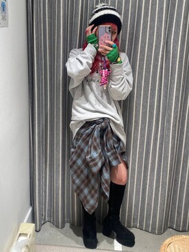 「アイテム（スウェット）」を使った、るったんさん（レディース・150cm・20代）の秋コーディネート