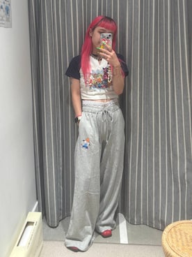 「アイテム（スウェットパンツ）」を使った、るったんさん（レディース・150cm）の夏コーディネート
