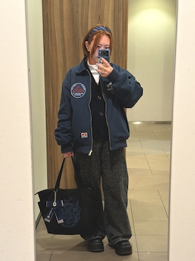 「BEN DAVIS（ベンデイビス）のアイテム」を使った、CHIHIROさん（レディース・148cm）の冬コーディネート