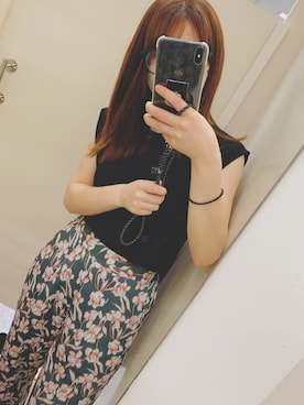 「アイテム（メガネ）」を使った、mina.さん（レディース・152cm）の夏コーディネート