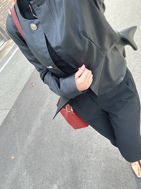 「ZARA（ザラ）のアイテム（ノーカラージャケット）」を使った、ぴさん（レディース・157cm）の秋コーディネート