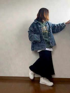 「EDWIN」｜「アイテム（スカート）」を使った、Ｍａｉさん（レディース・150cm）の冬コーディネート