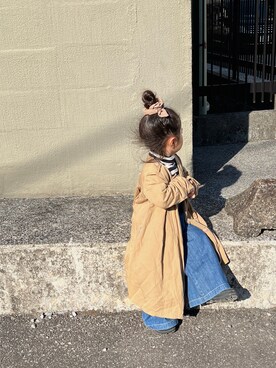 「H&M（エイチ・アンド・エム）のアイテム（ブーツ）」を使った、myさん（キッズ・90cm）の冬コーディネート