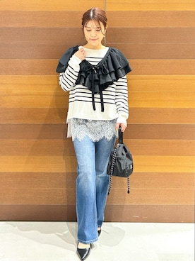 「COCUE（コキュ）のアイテム」を使った、yumiさん（レディース・154cm）の春コーディネート
