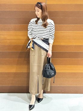 「HusHusH（ハッシュアッシュ）のアイテム」を使った、yumiさん（レディース・154cm）の春コーディネート