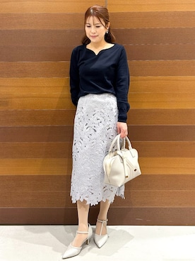 「index（インデックス）のアイテム（バッグ）」を使った、yumiさん（レディース・154cm）の冬コーディネート