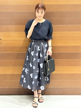 「OPAQUE.CLIP（オペークドットクリップ）のアイテム」を使った、yumiさん（レディース・154cm）の夏コーディネート