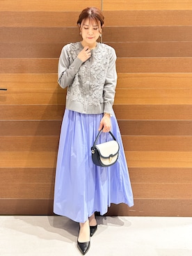 「OPAQUE.CLIP（オペークドットクリップ）のアイテム（バッグ）」を使った、yumiさん（レディース・154cm）の春コーディネート