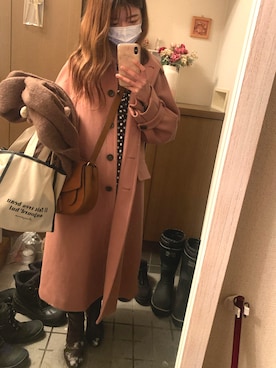 「FREE'S MART（フリーズマート）のアイテム（ダウンジャケット/コート）」を使った、ERIKAさん（レディース・157cm）の冬コーディネート