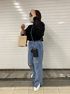 「シースルー」｜「アイテム（その他シューズ）」を使った、souno_niceclaupさん（レディース・156cm）の春コーディネート
