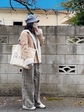 「NOLLEY’S（ノーリーズ）のアイテム」を使った、ukiさん（骨格ナチュラル・レディース・154cm）の冬コーディネート