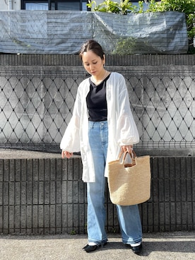 「YANUK（ヤヌーク）のアイテム（デニムパンツ）」を使った、ukiさん（骨格ナチュラル・レディース・155cm）の春コーディネート
