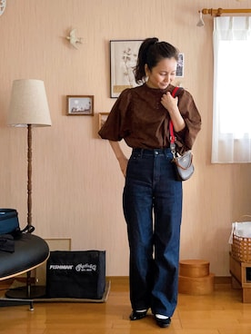 「YANUK（ヤヌーク）のアイテム（デニムパンツ）」を使った、ukiさん（骨格ナチュラル・レディース・155cm）の春コーディネート