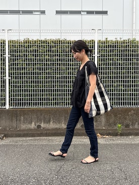 「Moon Bird（ムーンバード）のアイテム」を使った、ukiさん（レディース・155cm）の夏コーディネート