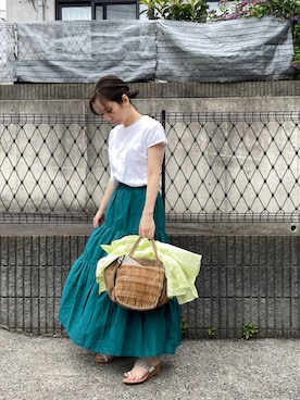 「eb.a.gos（エバゴス）のアイテム」を使った、ukiさん（骨格ナチュラル・レディース・155cm）の夏コーディネート