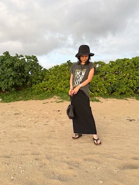 「アイテム（バングル/リストバンド）」を使った、ukiさん（レディース・155cm）の秋コーディネート