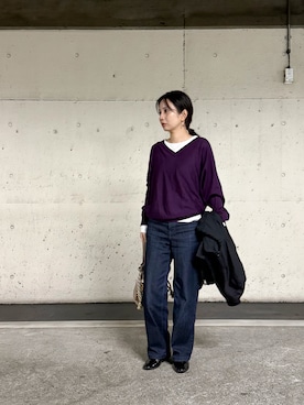 「アイテム（マウンテンパーカー）」を使った、ukiさん（レディース・155cm）の秋コーディネート