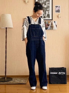 「トゥモローランド」｜「アイテム（サロペット/オーバーオール）」を使った、ukiさん（レディース・154cm）の春コーディネート