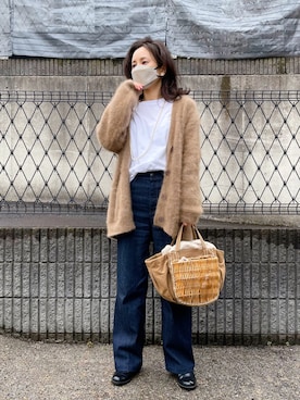 「YANUK（ヤヌーク）のアイテム（デニムパンツ）」を使った、ukiさん（骨格ナチュラル・レディース・154cm）の冬コーディネート