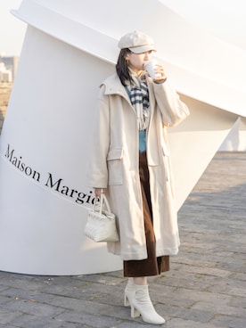 「LOWRYS FARM（ローリーズファーム）のストレッチヒールブーツ　851418（ブーツ）」を使った、▪️𝑲𝒂𝒈𝒆𝒌𝒐▪️さん（レディース・168cm）の冬コーディネート