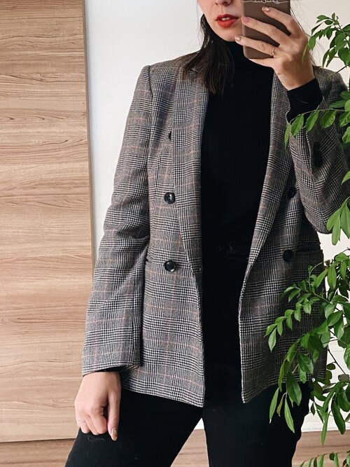 allureville（アルアバイル）の「グレンチェックダブルジャケット